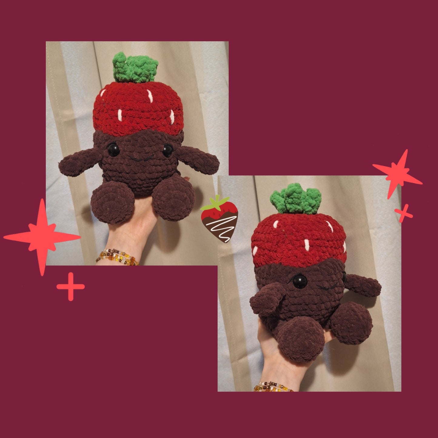 Crochet Chocolate Covered Strawberry